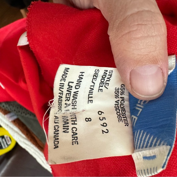 Vintage Red Double Breasted Style Dress - Picture 7 of 7